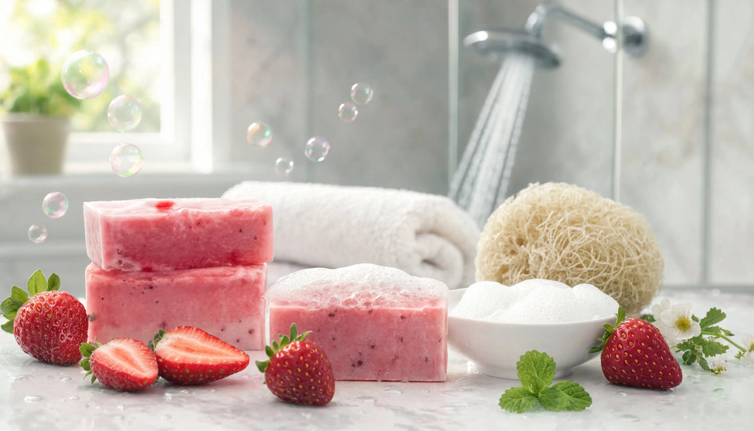 Aardbeien en Geur: Hoe een Speelse Zeep Je Dagelijkse Douche Transformeert