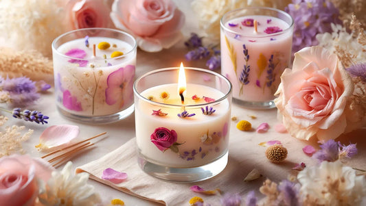 Decoratieve Sojakaarsen met Gedroogde Bloemen: Schoonheid en Sfeer in één