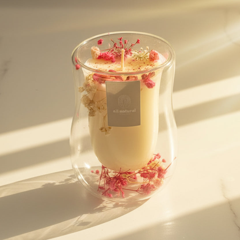 Kaars met bloemengeur 