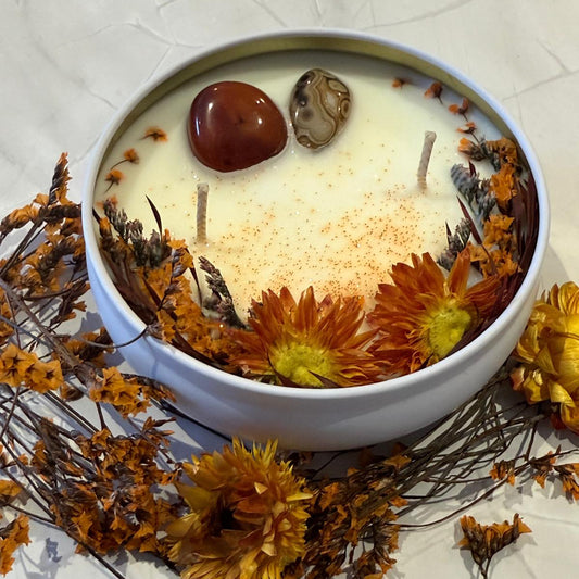 Autumn Twin Flower Candle